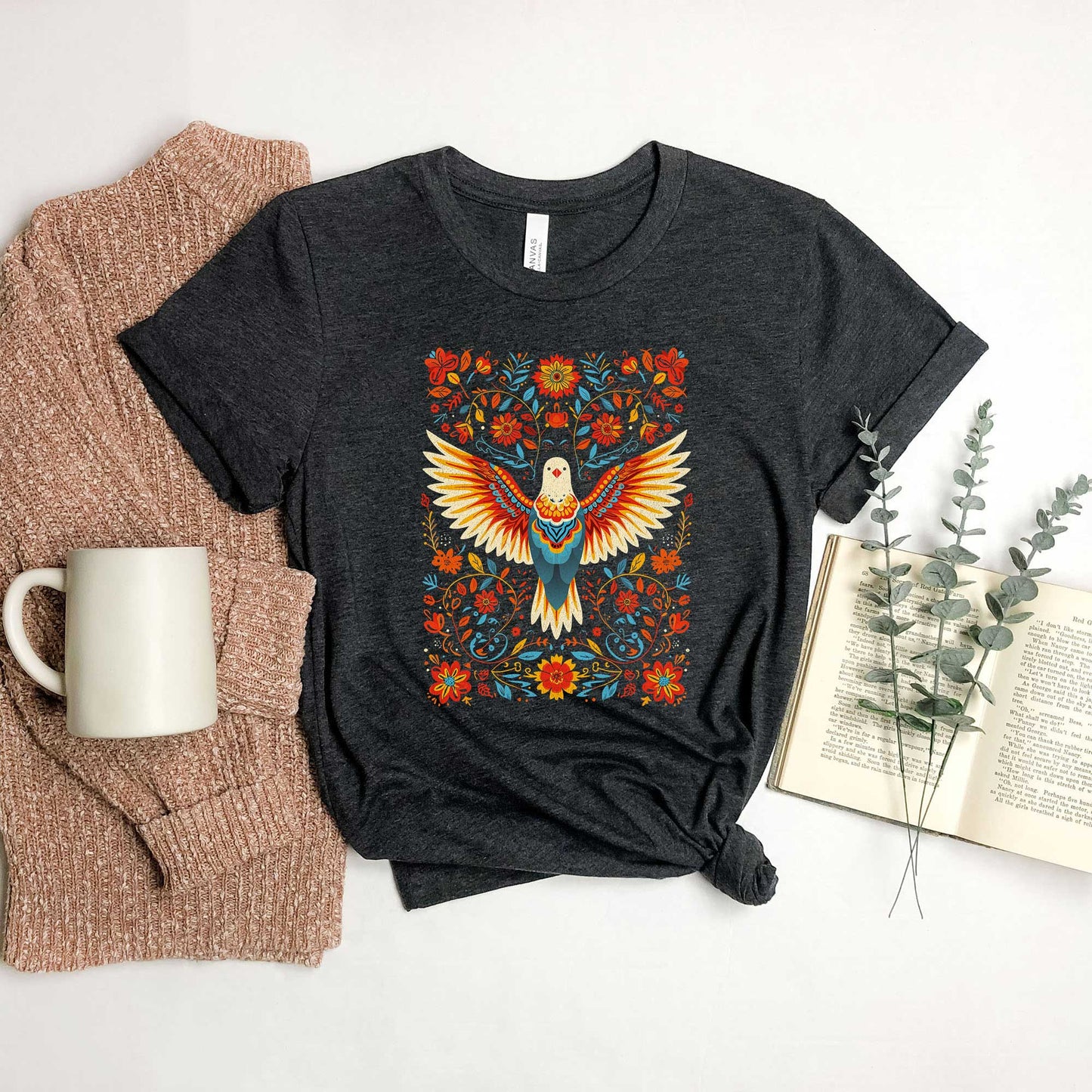 Holy Spirit Dove Floral | Short Sleeve Crew Neck