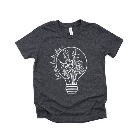 Let Your Light Shine Light Bulb | Youth Short Sleeve Crew