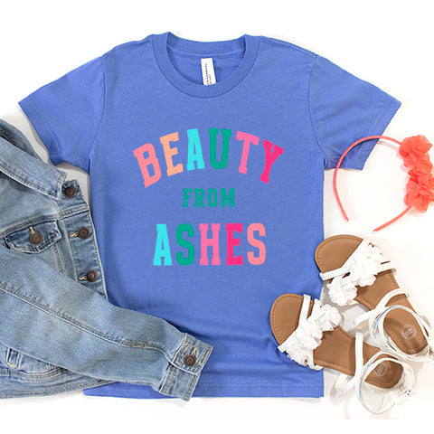 Beauty From Ashes Colorful Youth Short Sleeve Crew