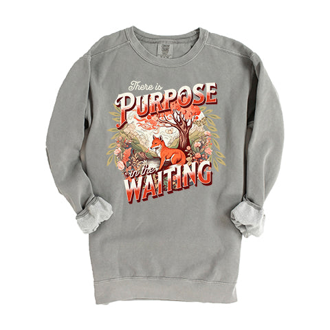 Purpose In The Waiting | Garment Dyed Sweatshirt