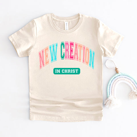 New Creation In Christ Colorful Youth Short Sleeve Crew