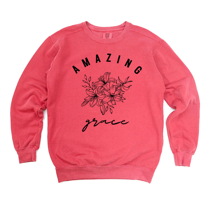 Floral Amazing Grace | Garment Dyed Sweatshirt