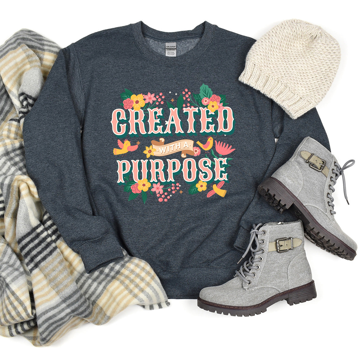 Created With A Purpose Birds | Sweatshirt