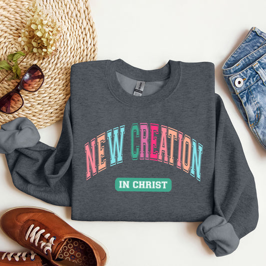 New Creation In Christ Colorful | Graphic Sweatshirt