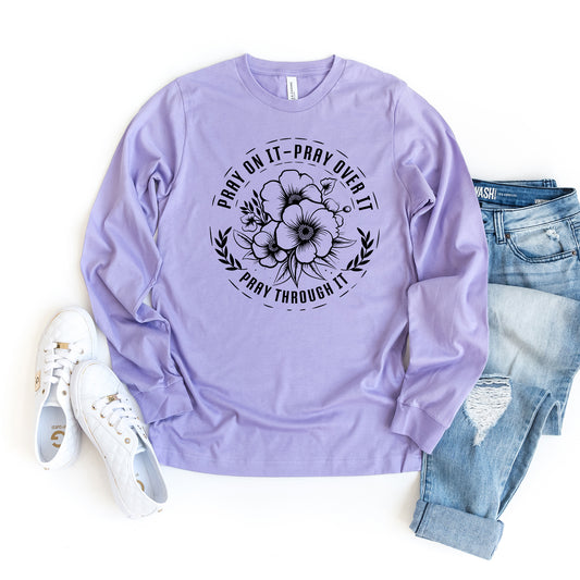 Pray On It Flower | Long Sleeve Crew Neck