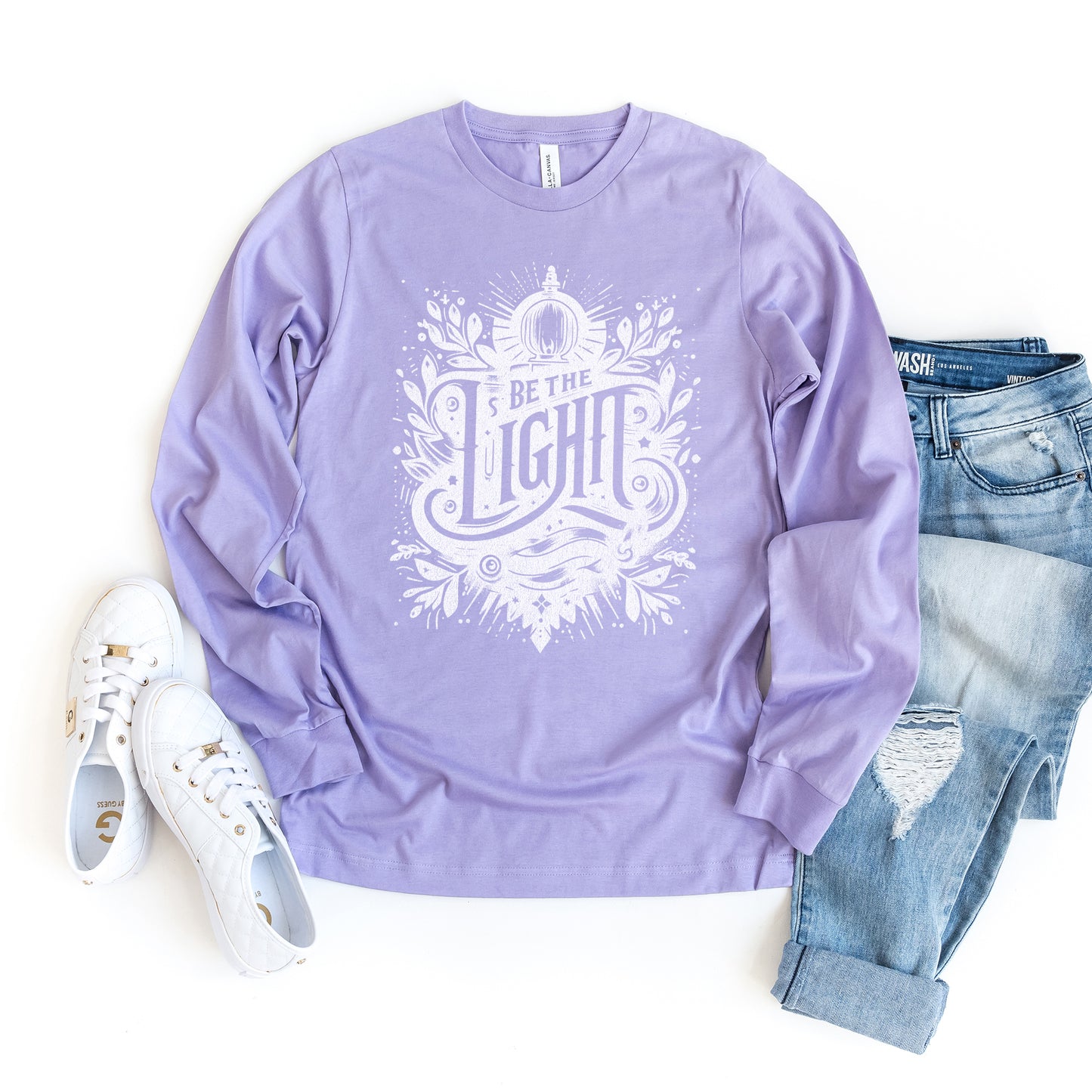 Be The Light Script | Long Sleeve Crew Neck