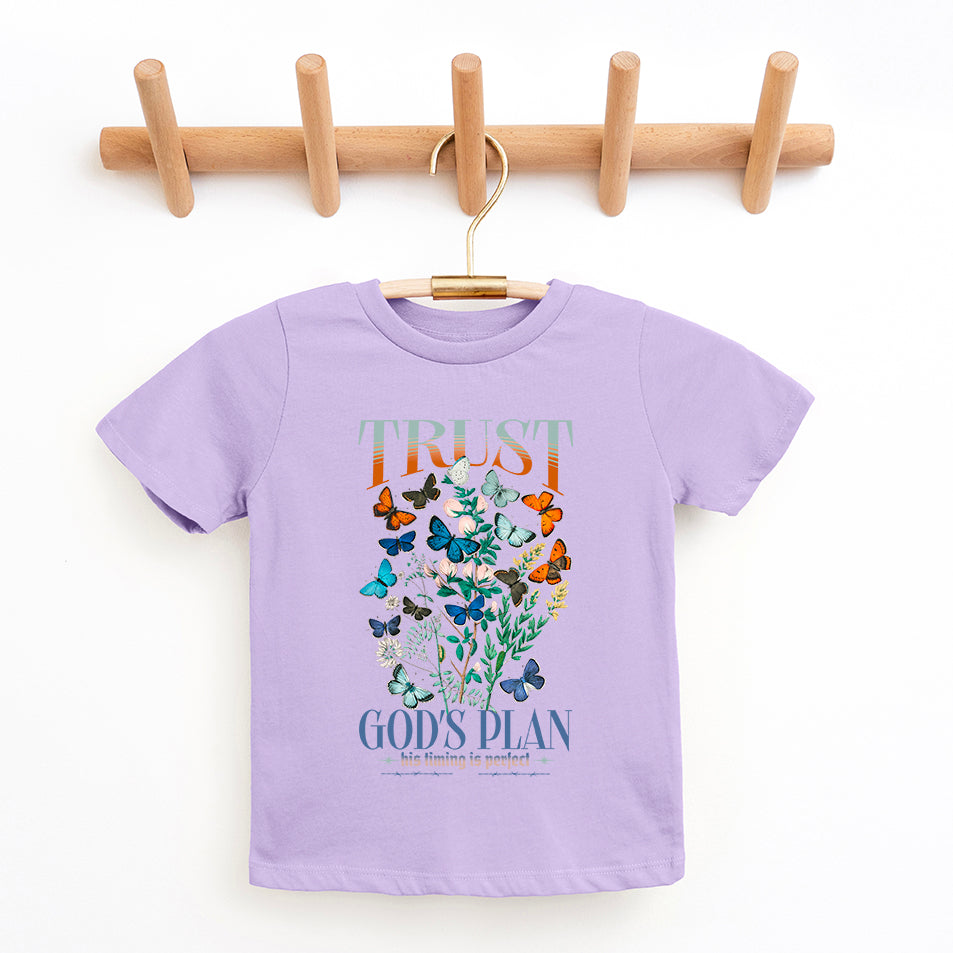 Trust God's Plans Butterflies Youth Short Sleeve Crew