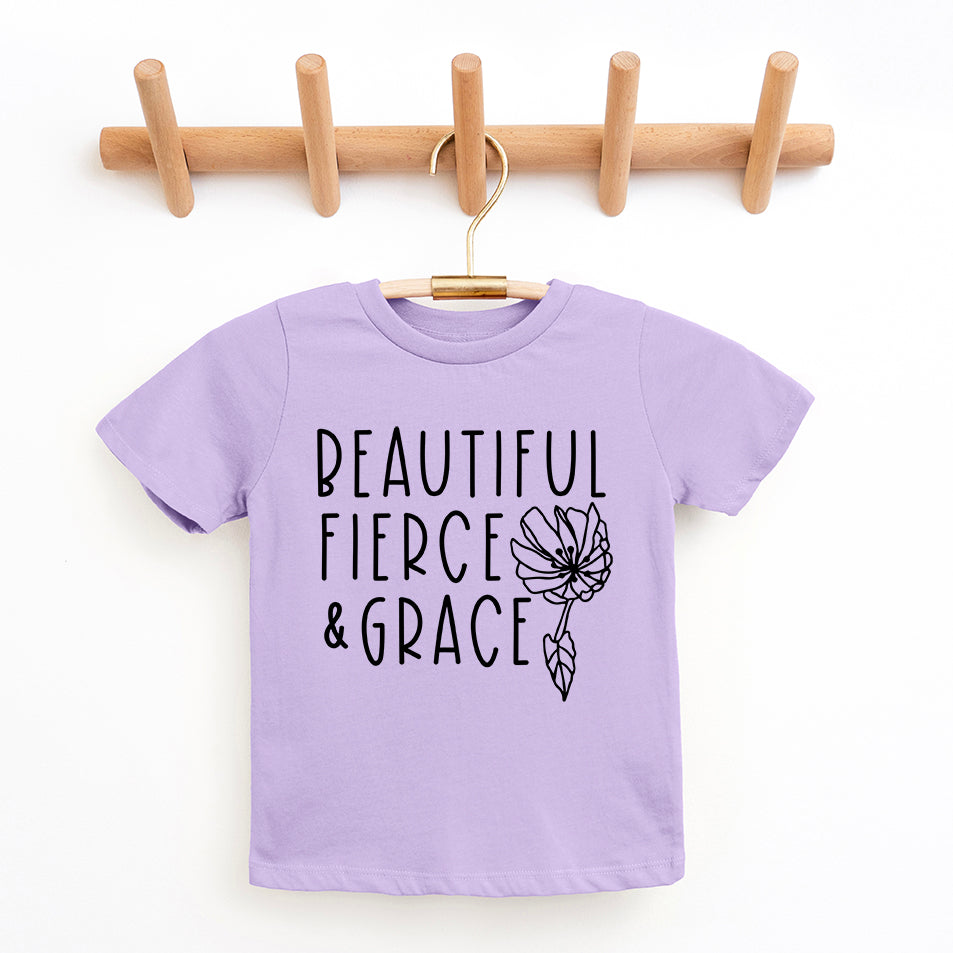 Beautiful Fierce And Grace | Youth Short Sleeve Crew