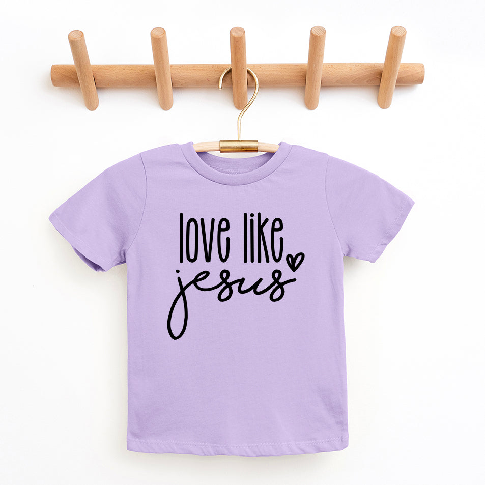 Love Like Jesus Cursive Heart | Youth Short Sleeve Crew