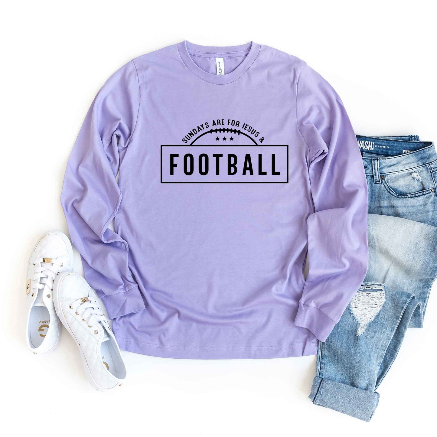 Jesus and Football | Long Sleeve Crew Neck