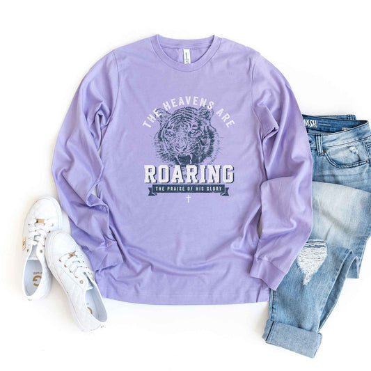 Roaring The Praise of His Glory | Long Sleeve Crew Neck