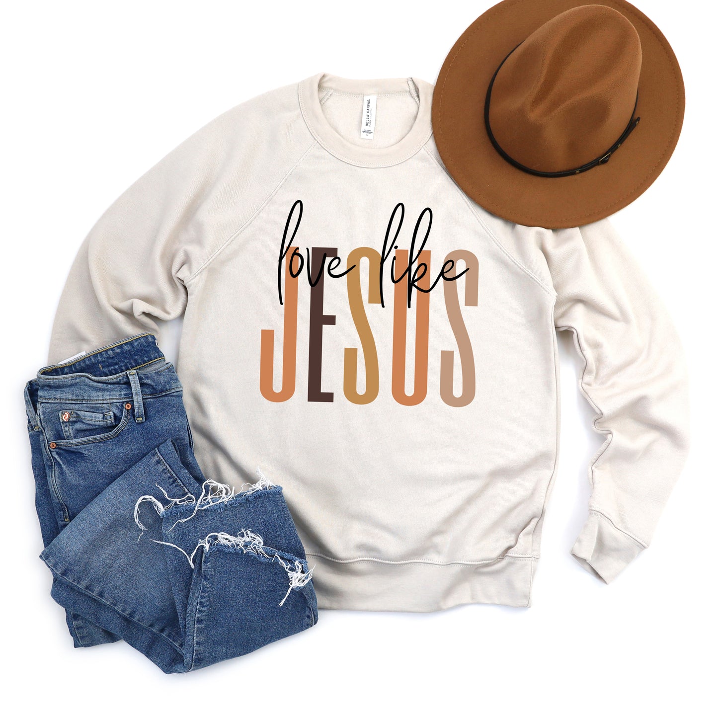 Love Like Jesus Neutrals | Bella Canvas Sweatshirt