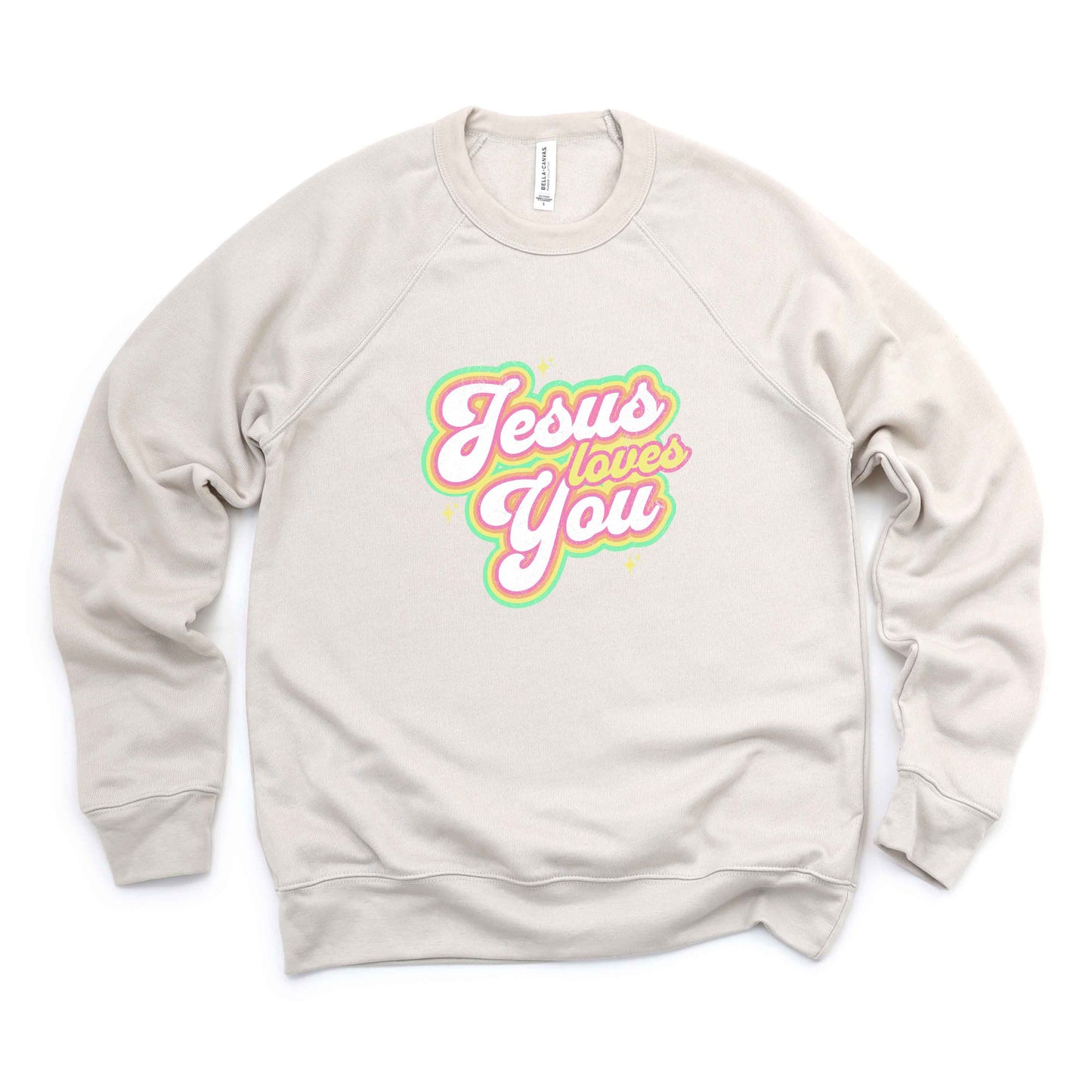 Jesus Loves You Stars | Bella Canvas Premium Sweatshirt