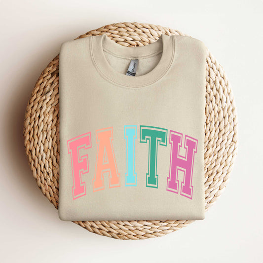 Faith Block Colorful | Graphic Sweatshirt