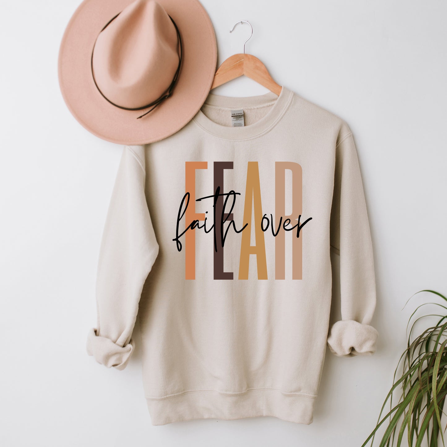 Faith Over Fear Cursive | Sweatshirt