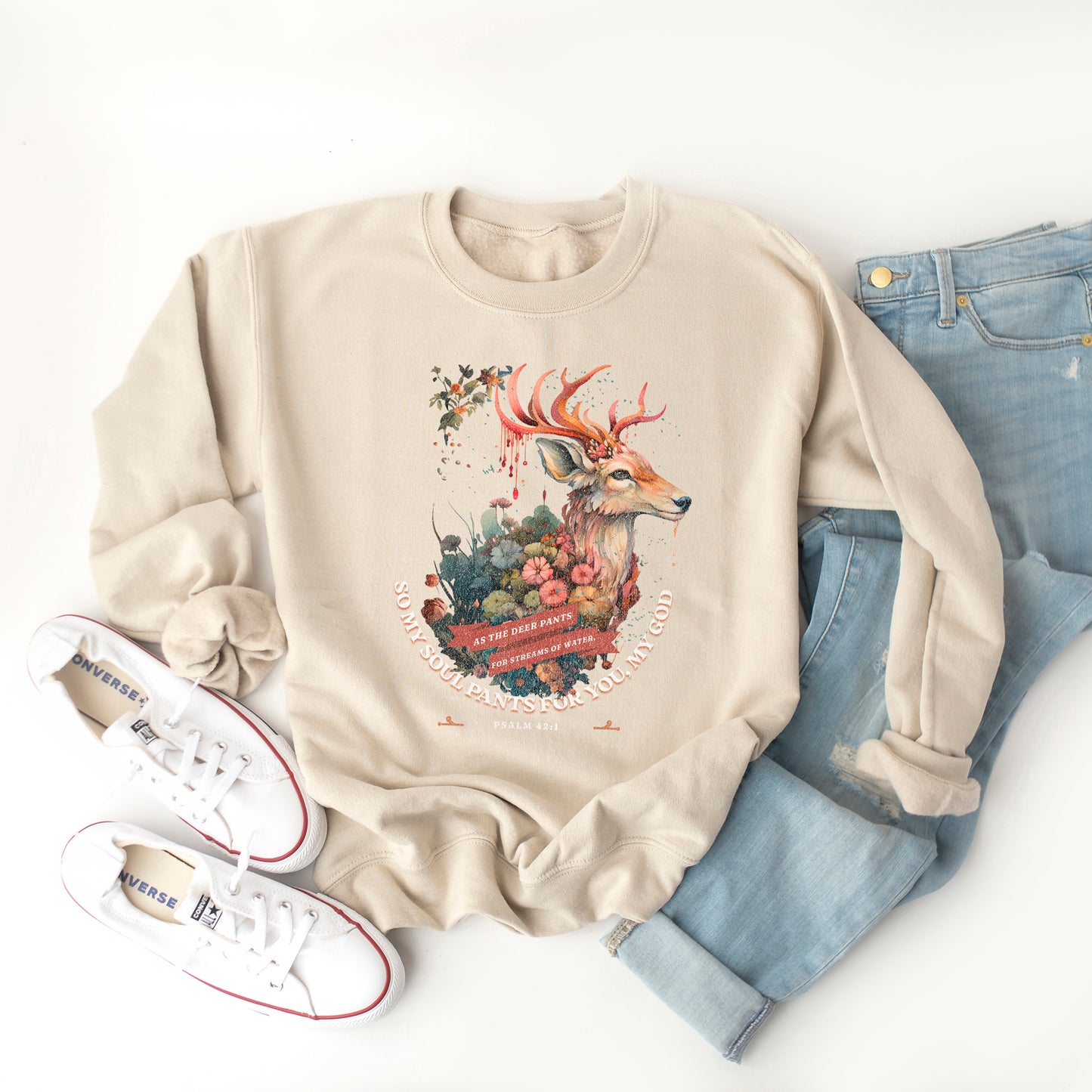 Deer Floral | Graphic Sweatshirt