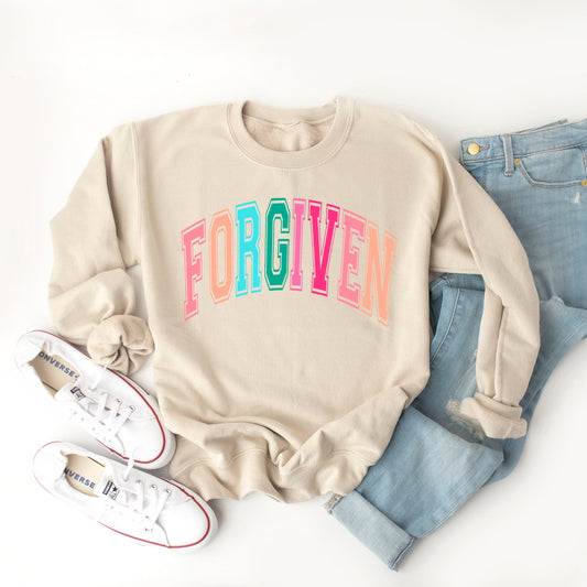 Forgiven Block Colorful | Graphic Sweatshirt