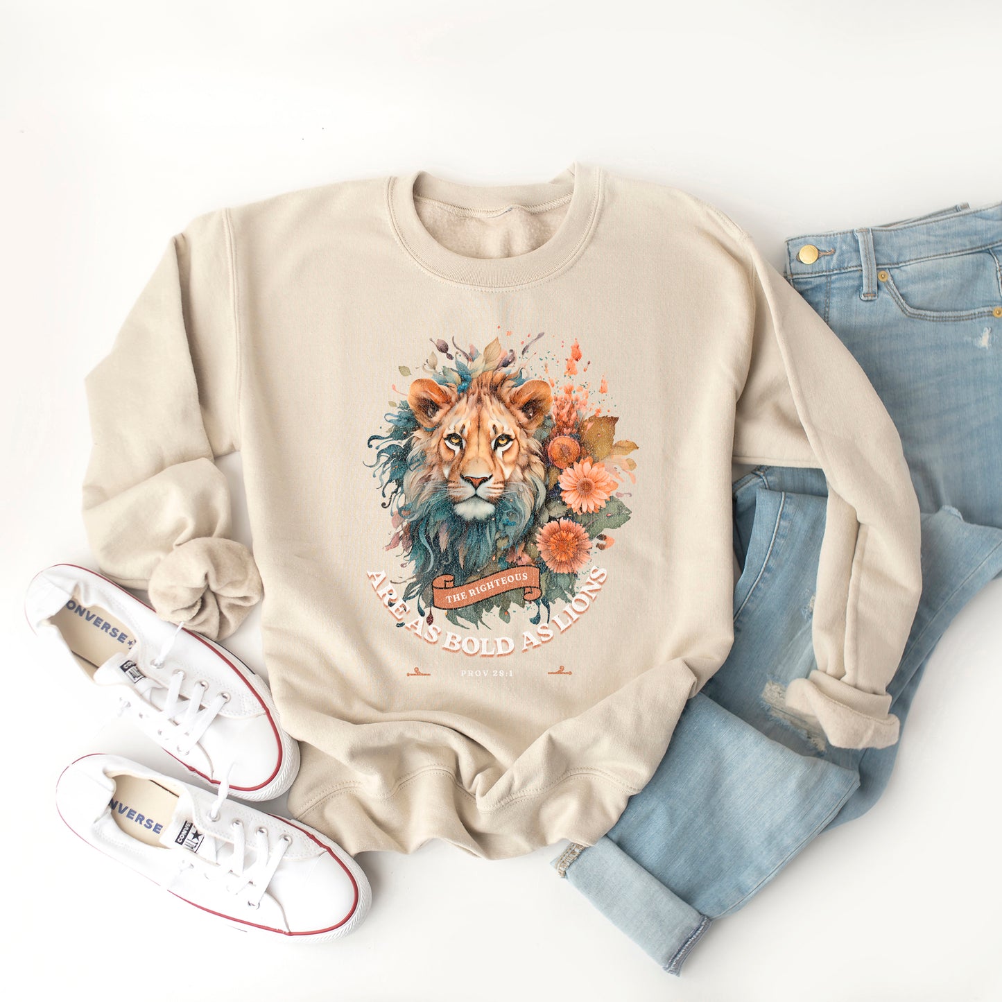 Floral Lion | Graphic Sweatshirt