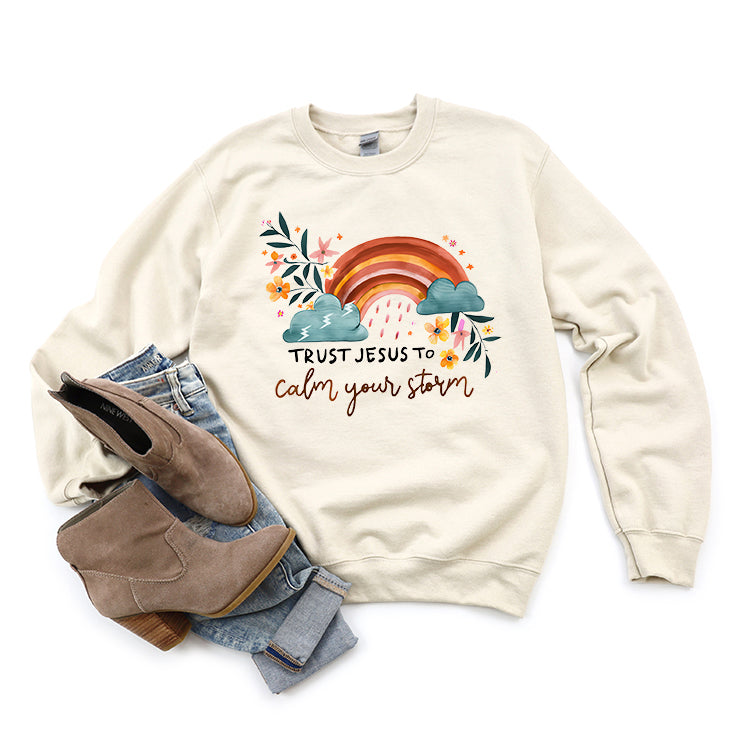 Trust Jesus Rainbow | Sweatshirt