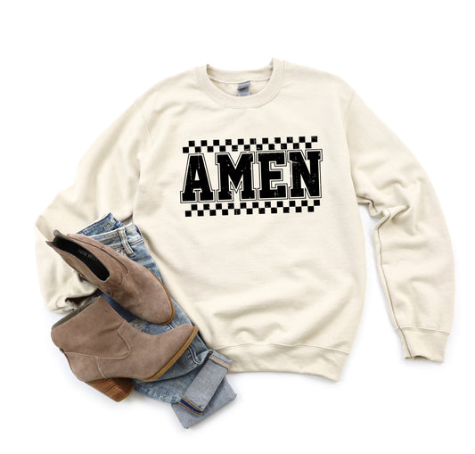 Amen Checkered | Sweatshirt