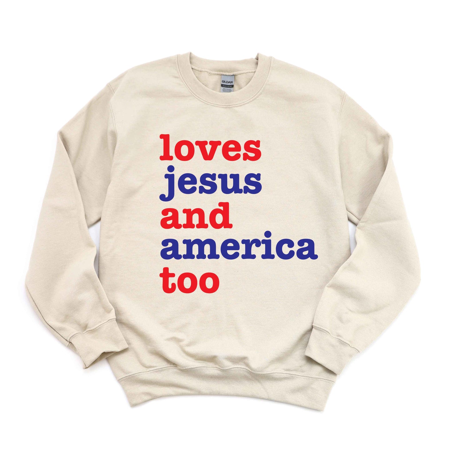 Love Jesus and America | Sweatshirt