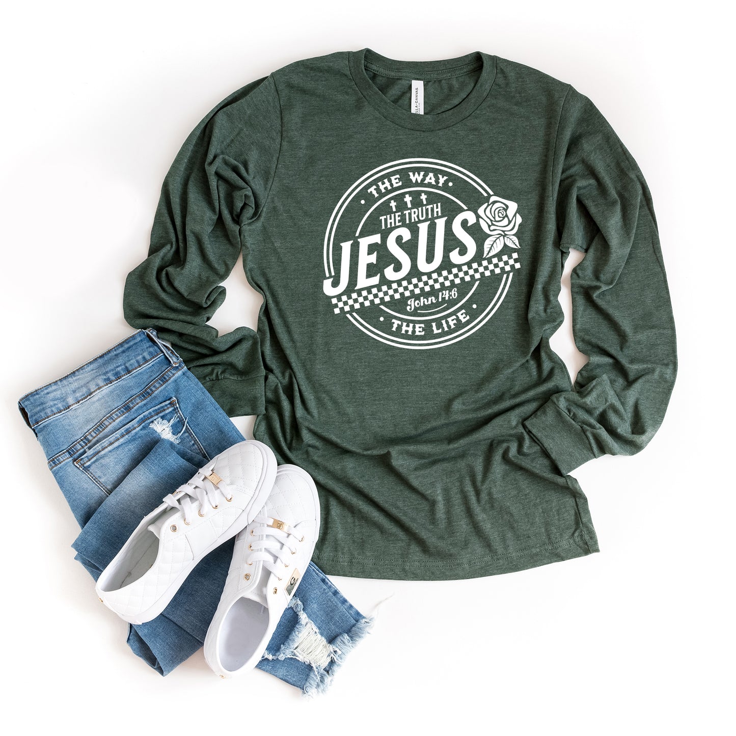 Jesus The Way | Long Sleeve Crew Neck