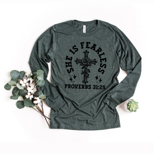 She Is Fearless | Long Sleeve Crew Neck