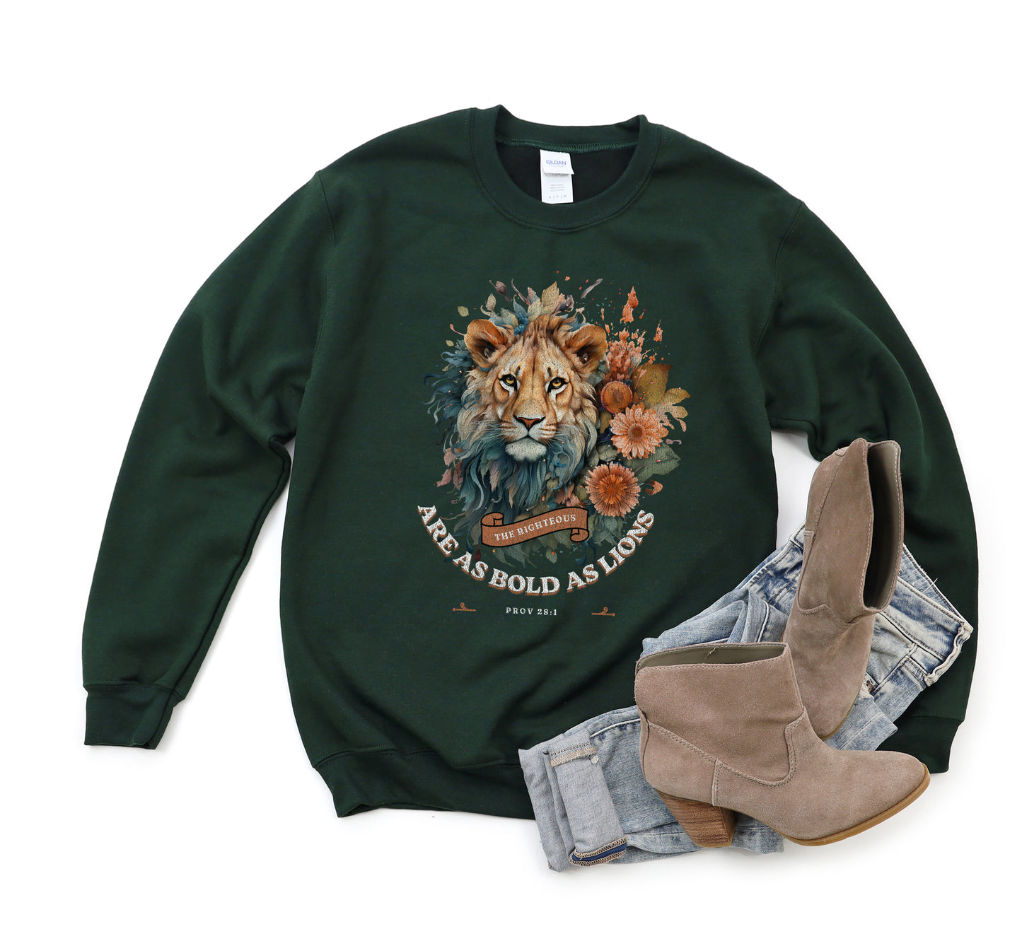 Floral Lion | Graphic Sweatshirt