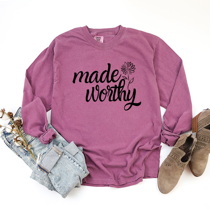 Made Worthy Flower | Garment Dyed Long Sleeve