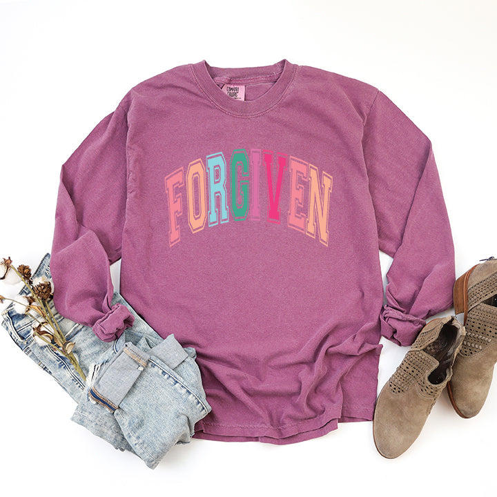 Forgiven Block Colorful | Garment Dyed Long Sleeve