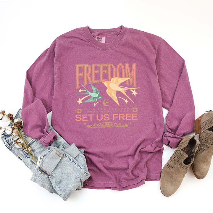 Set Us Free | Garment Dyed Long Sleeve