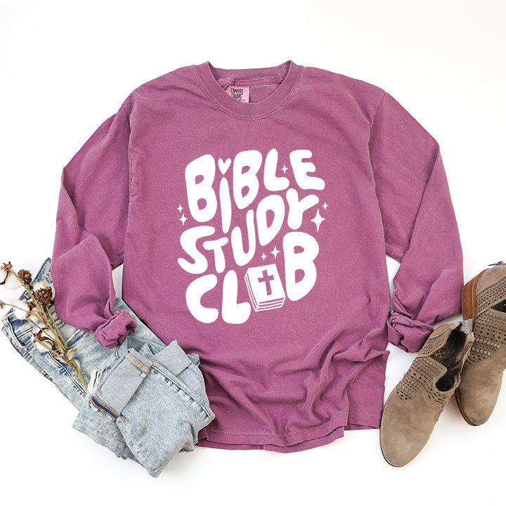 Bible Study Club | Garment Dyed Long Sleeve