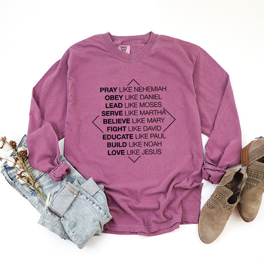 Spiritual Super Role Models | Garment Dyed Long Sleeve