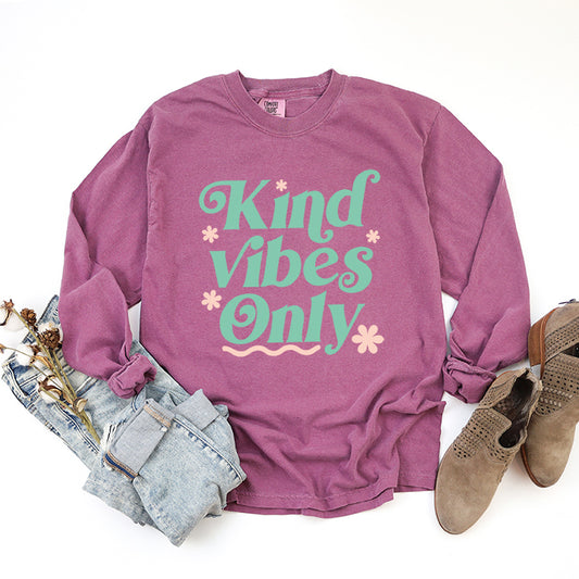 Kind Vibes Only | Garment Dyed Long Sleeve