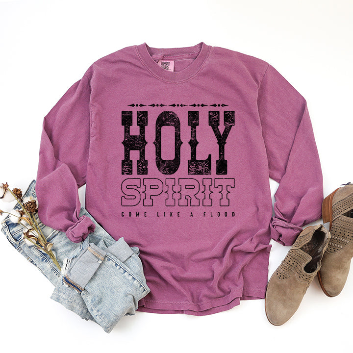 Holy Spirit Flood | Garment Dyed Long Sleeve