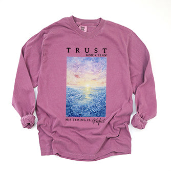 Trust God's Plan | Garment Dyed Long Sleeve