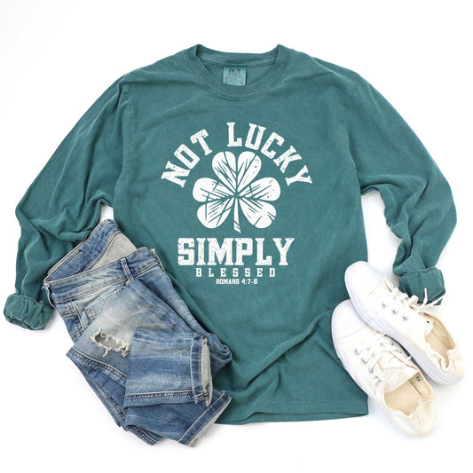 Not Lucky Blessed Clover | Garment Dyed Long Sleeve