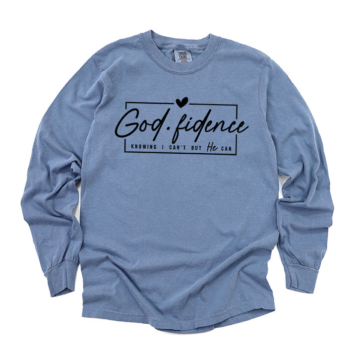 Godfidence Knowing I Can't But He Can | Garment Dyed Long Sleeve