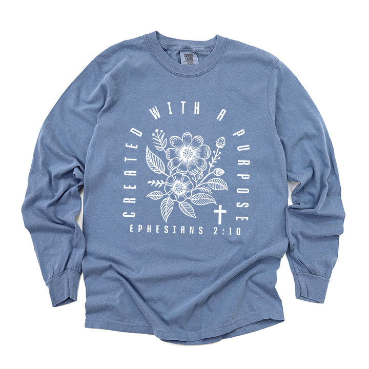 Created With A Purpose Floral | Garment Dyed Long Sleeve