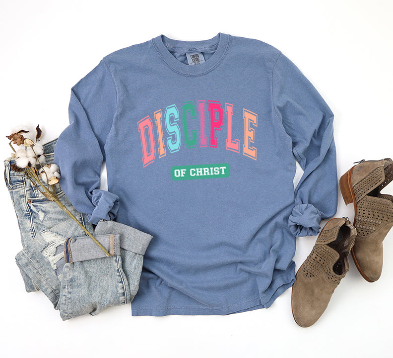 Disciple Block Colorful | Garment Dyed Long Sleeve