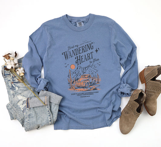 Bind My Wandering Heart | Garment Dyed Long Sleeve