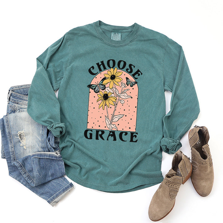 Choose Grace | Garment Dyed Long Sleeve