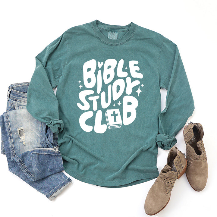 Bible Study Club | Garment Dyed Long Sleeve