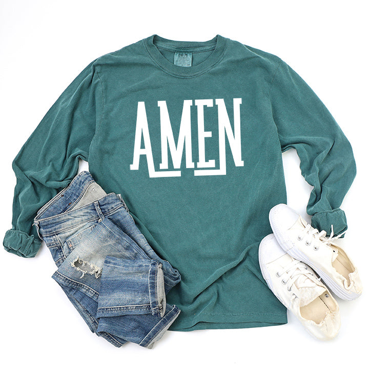 Amen | Garment Dyed Long Sleeve