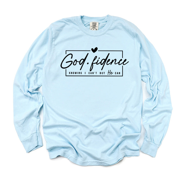 Godfidence Knowing I Can't But He Can | Garment Dyed Long Sleeve