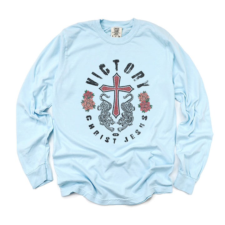 Victory Cross | Garment Dyed Long Sleeve