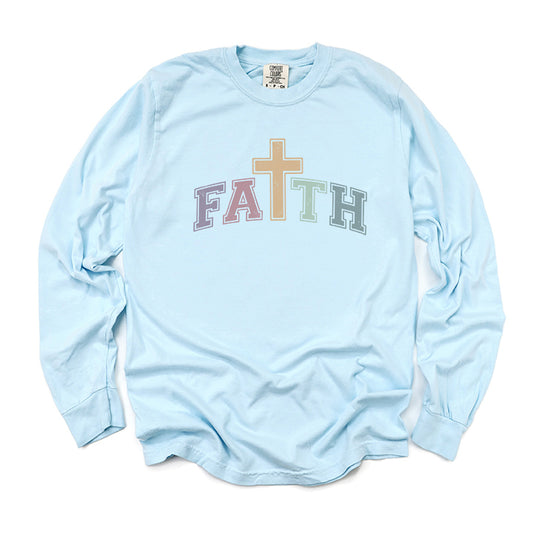 Faith Cross | Garment Dyed Long Sleeve