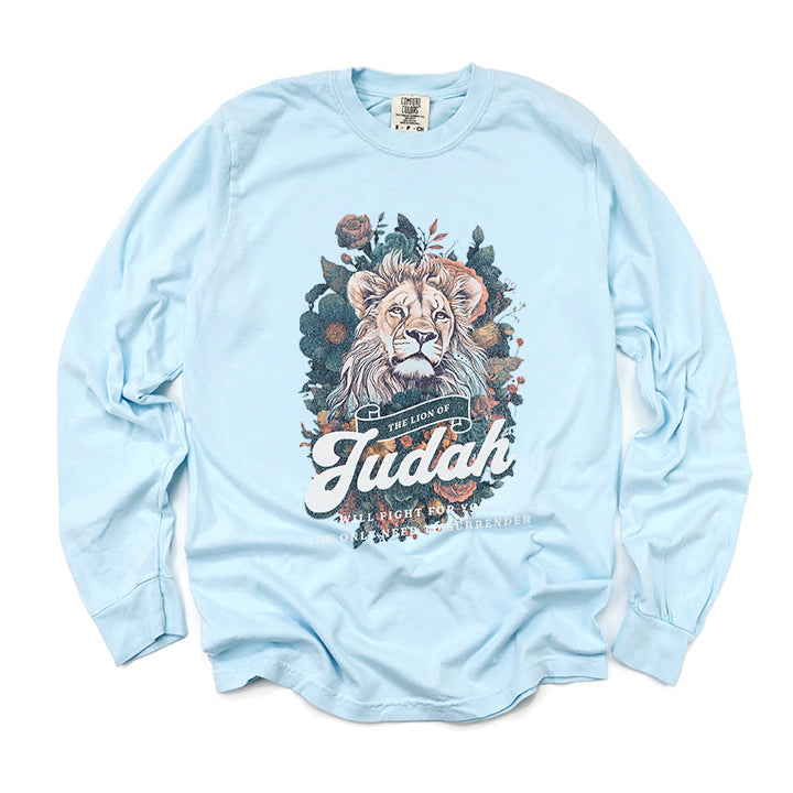 Lion Of Judah Will Fight | Garment Dyed Long Sleeve