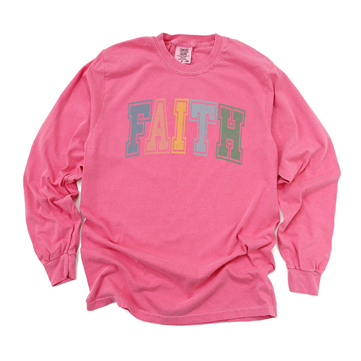 Faith Varsity | Garment Dyed Long Sleeve