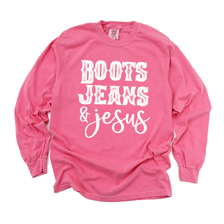 Boots Jeans And Jesus | Garment Dyed Long Sleeve